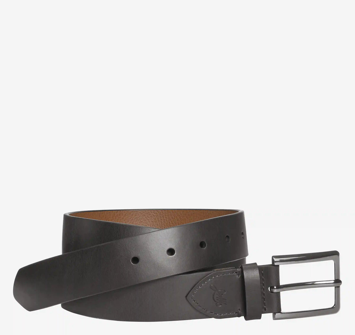 Westmore Flat-Edge Leather Belt - Black