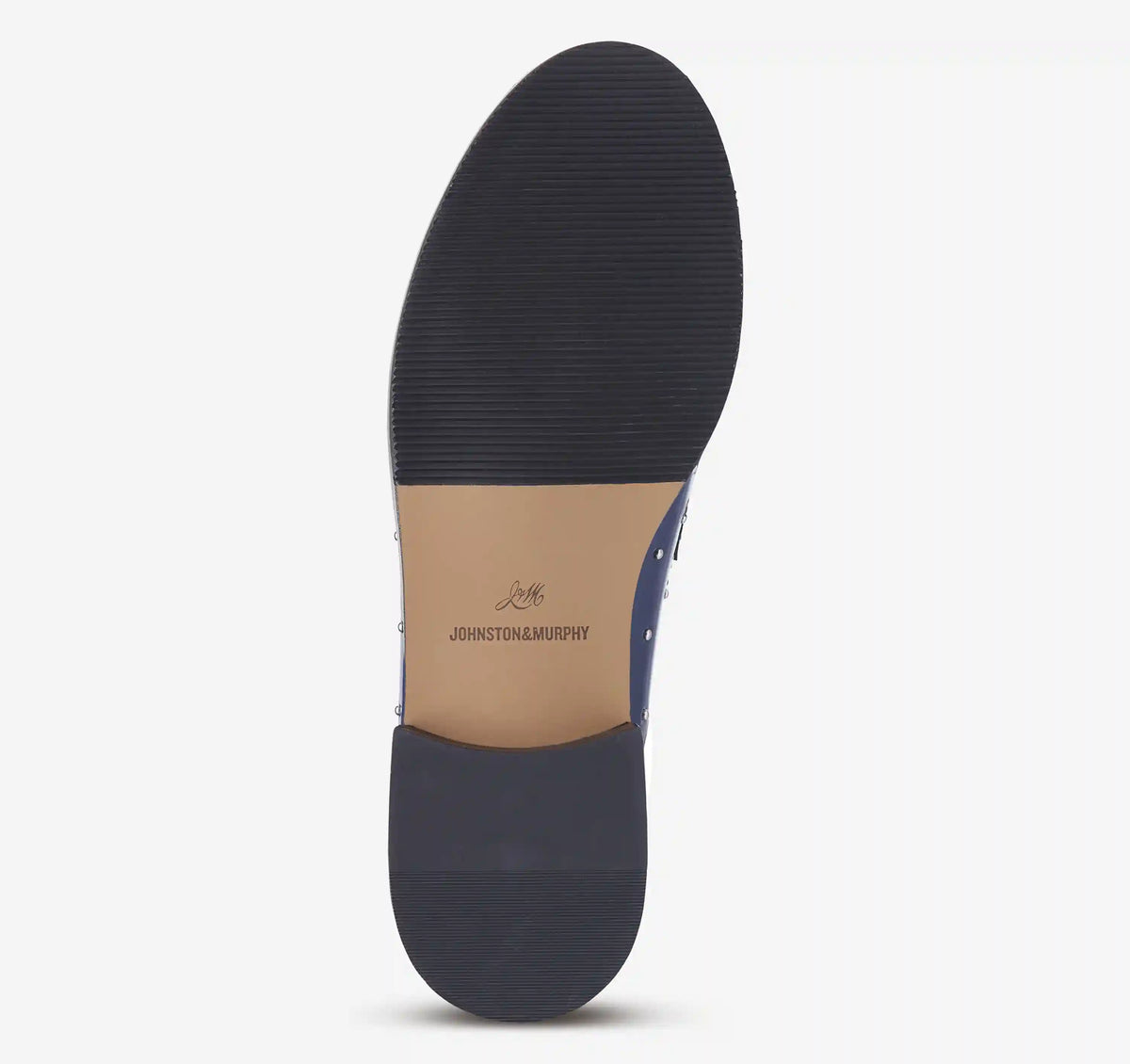 Gillian Studded Penny Loafer - Navy Patent Leather
