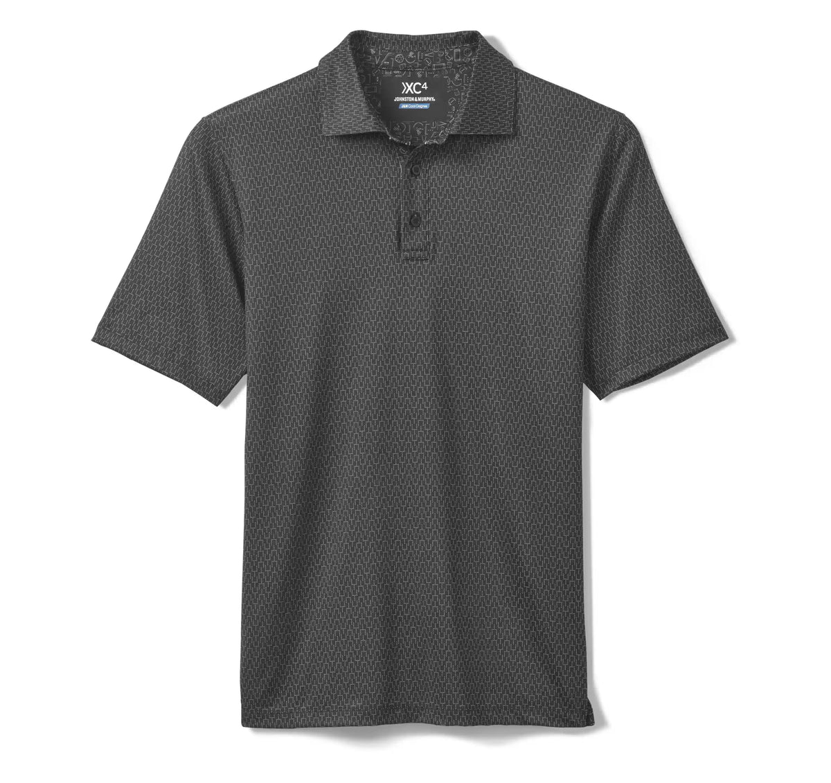 Game Day XC4® Goal Post Print Polo - Black