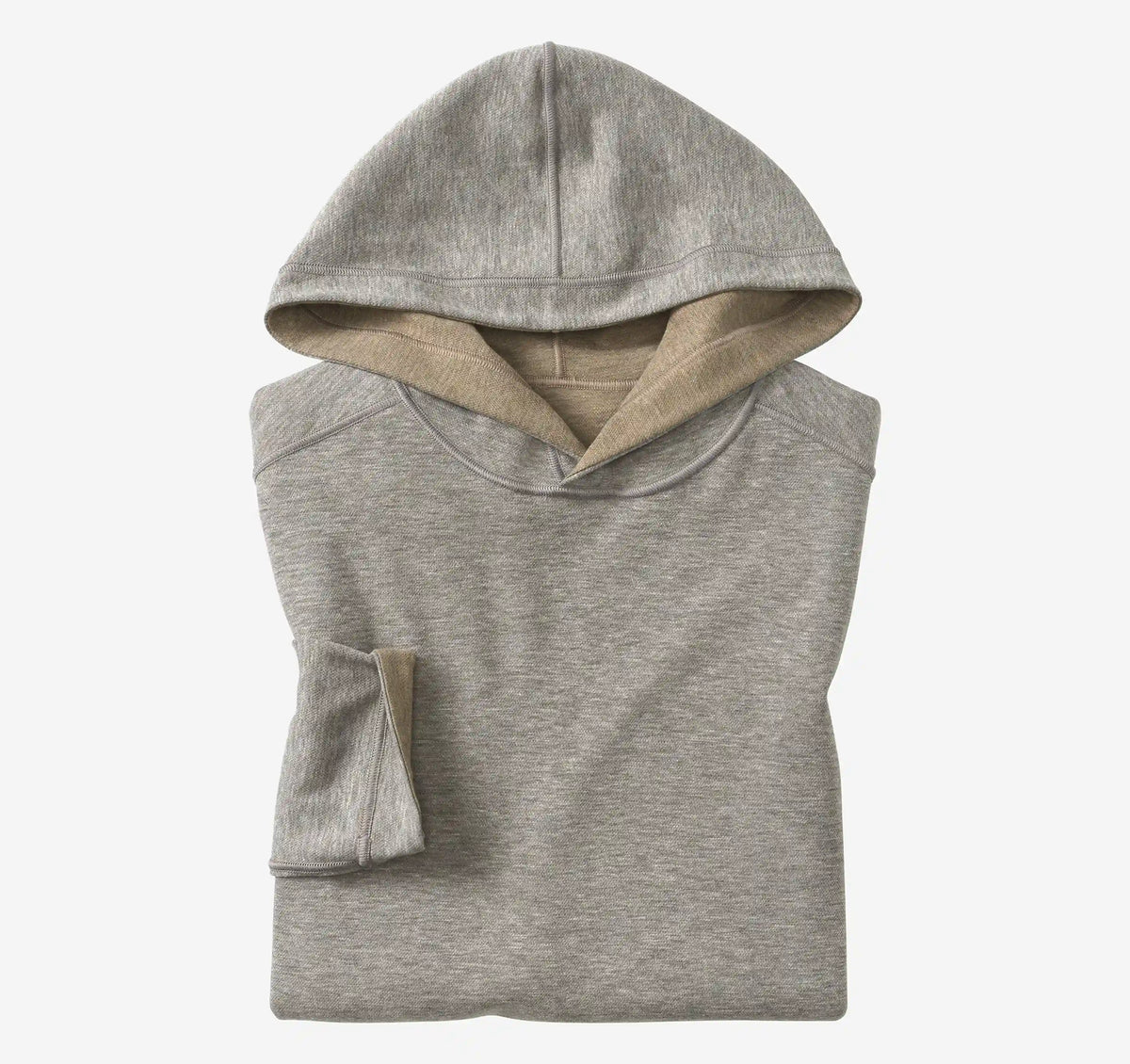 Icon Reversible Hooded Pullover - Oatmeal/Light Gray
