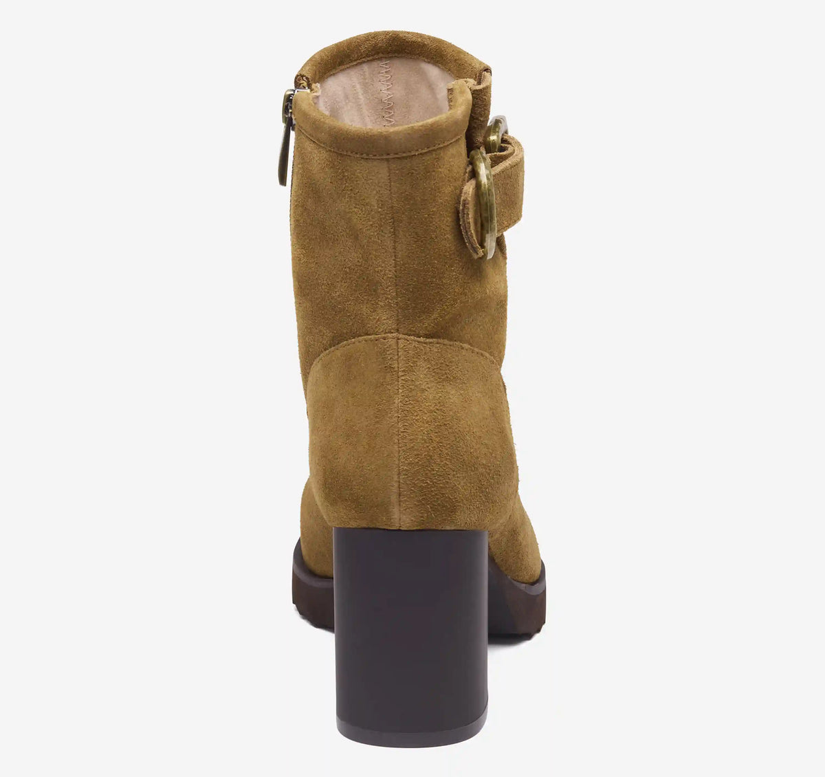 Izzie Buckle Bootie - Whiskey Waterproof Suede
