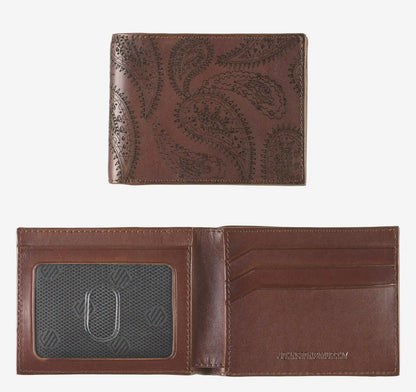 Dress Paisley Billfold Wallet - Mahogany