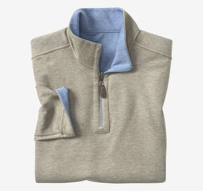 Icon Reversible Quarter-Zip - Light Blue/Taupe