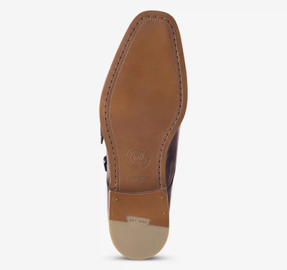Arrister Double-Monk Cap Toe - Mahogany Italian Full-Grain Leather