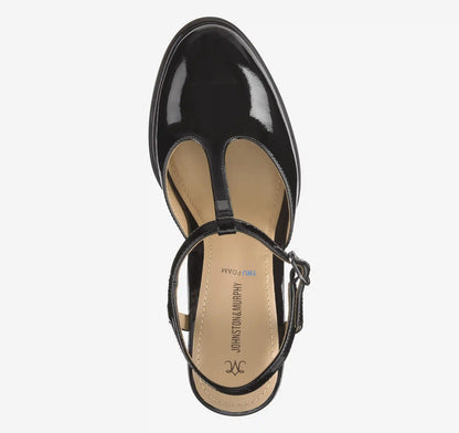 Amy T-Strap Pump - Black Patent Leather