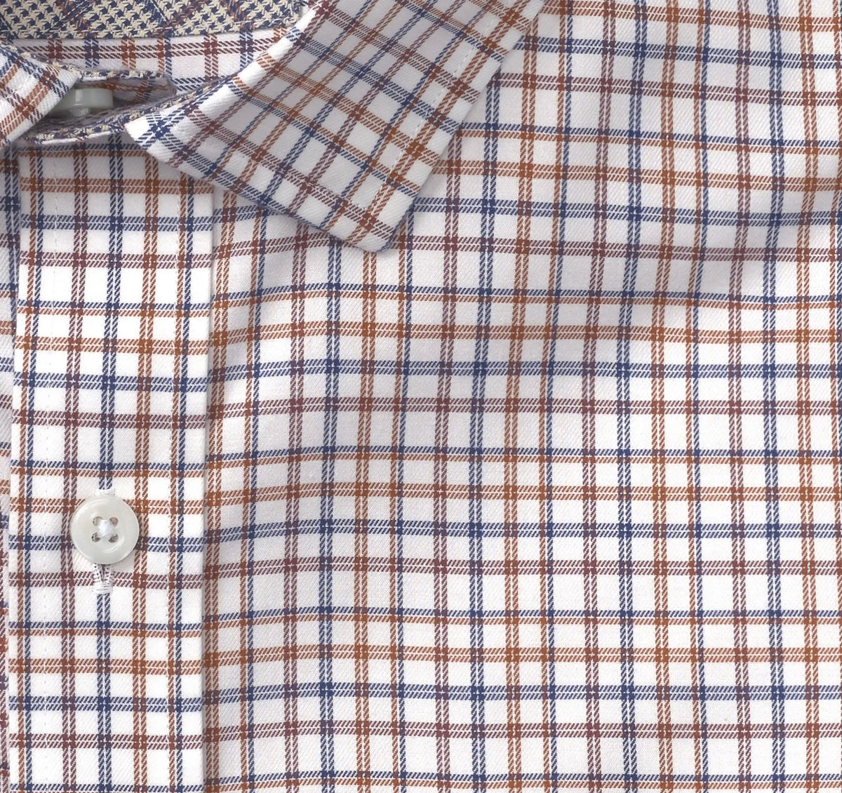 Ovation Non-Iron Dress Shirt - White Multi Tattersall Plaid