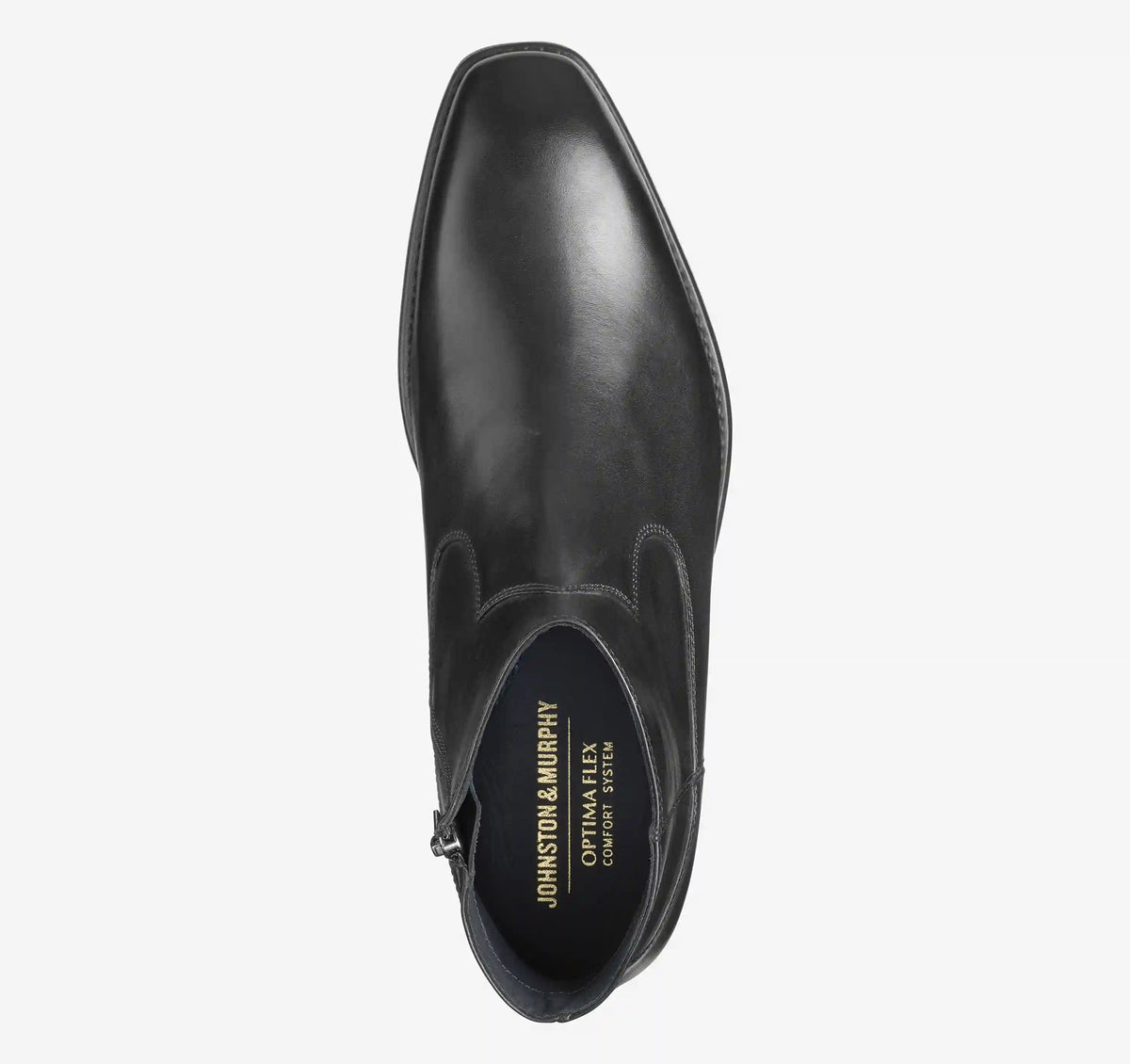 Ashton Inside-Zip Boot - Black Hand-Finished Full-Grain Leather