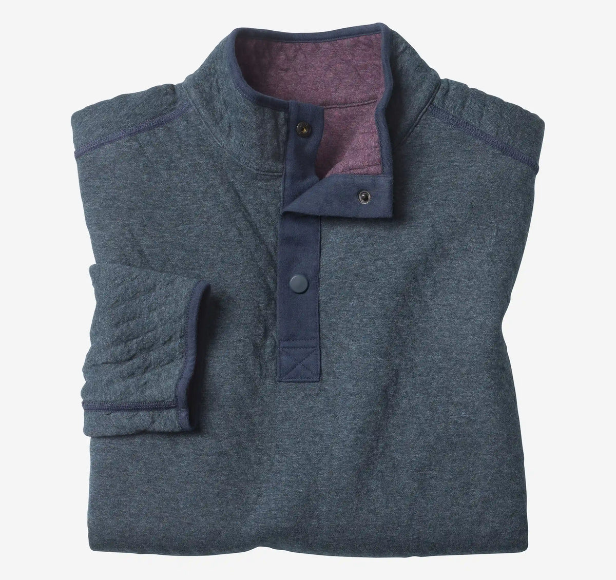 Reversible Quarter-Snap - Purple/Navy Heather