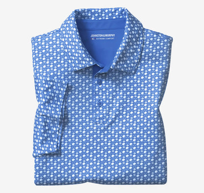 Game Day XC+™ Helmet-and-Football Print Polo - Royal