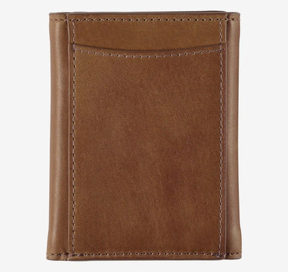 Rhodes Trifold Wallet - Tan Full Grain
