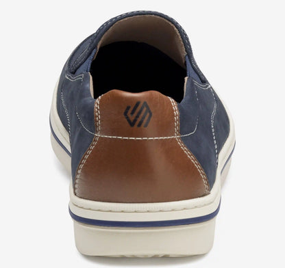 Bowling Moc Toe Venetian - Navy Embossed Nubuck