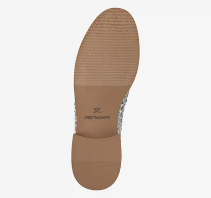 Gillian Woven Penny Loafer - Silver Metallic Faux Leather