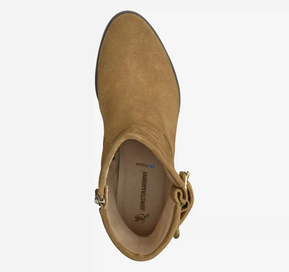 Izzie Buckle Bootie - Whiskey Waterproof Suede