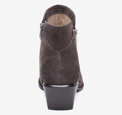 Kalista Double-Zip Bootie - Dark Gray Suede