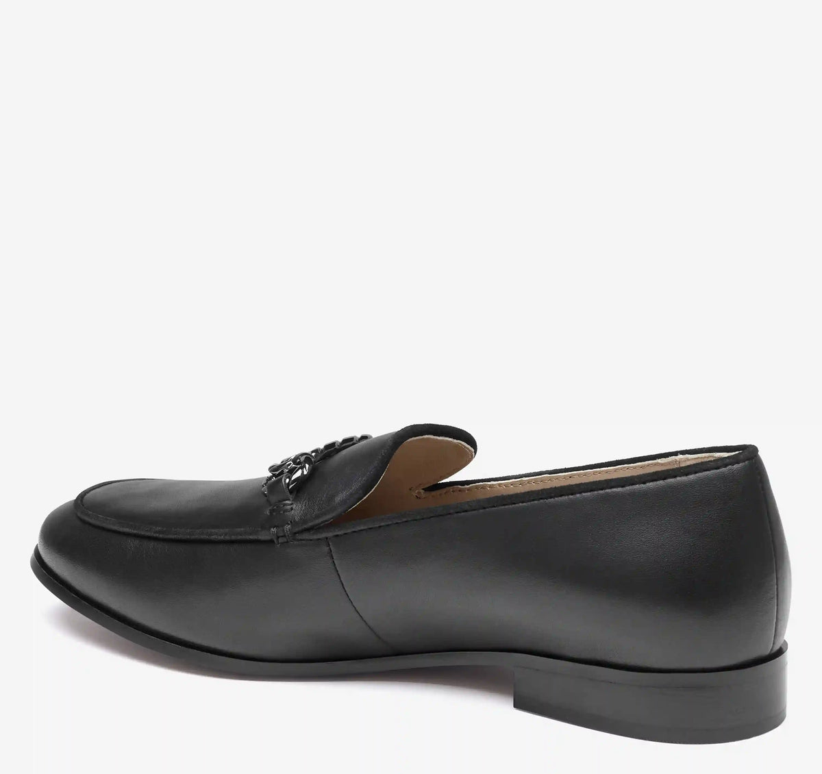 Ali Chain Loafer - Black Nappa Leather