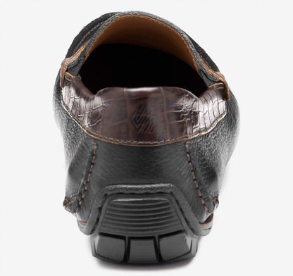 Cort 2.0 Penny Loafer - Black Full Grain/Dark Brown Croc Embossed Full Grain Leather
