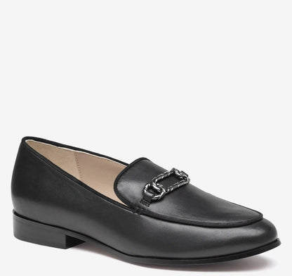 Ali Chain Loafer - Black Nappa Leather