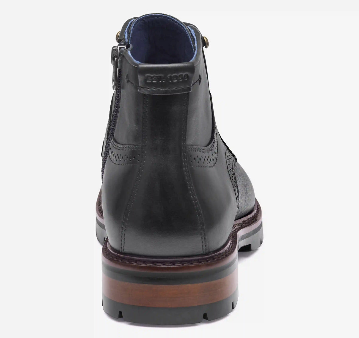 XC Flex® Cade Plain Toe Boot - Black Hand-Finished Full-Grain Leather