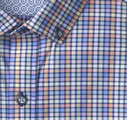XC+™ Motion Long-Sleeve Sport Knit Shirt - Multi Check