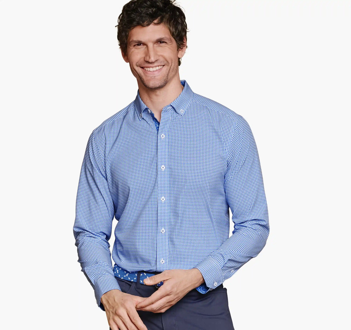 Game Day XC+™ Long-Sleeve Gingham Shirt - Royal