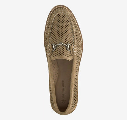 Emmalynn Perfed Bit Loafer - Taupe Suede
