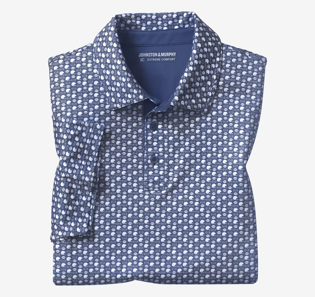 Game Day XC+™ Helmet-and-Football Print Polo - Navy