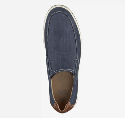 Bowling Moc Toe Venetian - Navy Embossed Nubuck