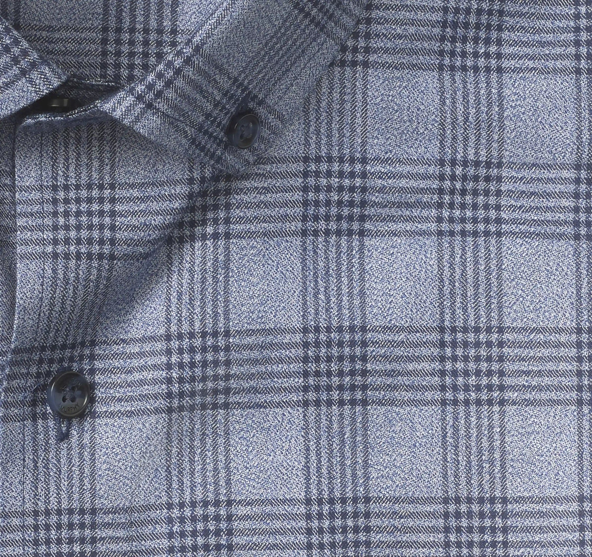 Ovation Non-Iron Dress Shirt - Navy Jaspe Tonal Check